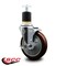 Service Caster 5'' Maroon Poly Swivel 1-7/8'' Expanding Stem Caster with Brake SCC-EX20S514-PPUB-MRN-TLB-178 - alternate 2
